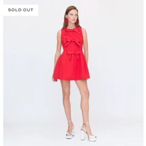 NWT Hill House Blythe Bow Dress red size XS